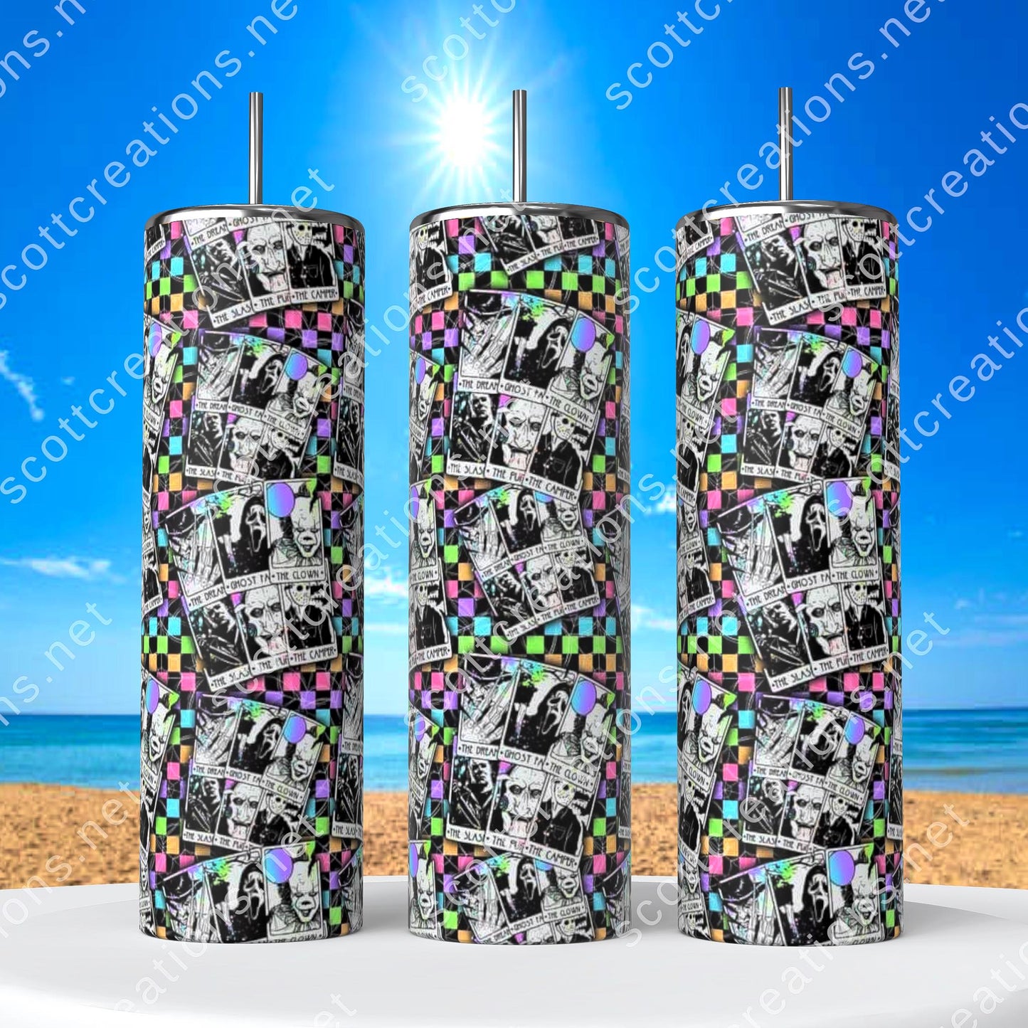 Retro Bad Guy Halloween Tumbler