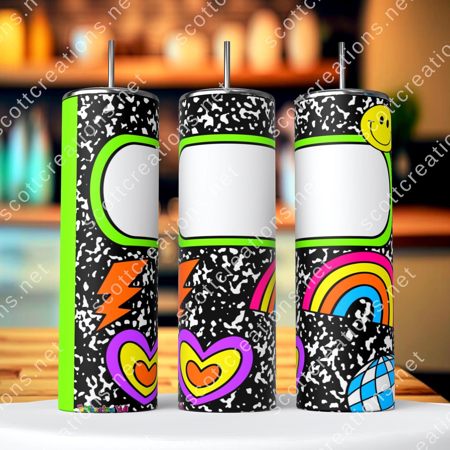 Green Notebook with Name Tumbler