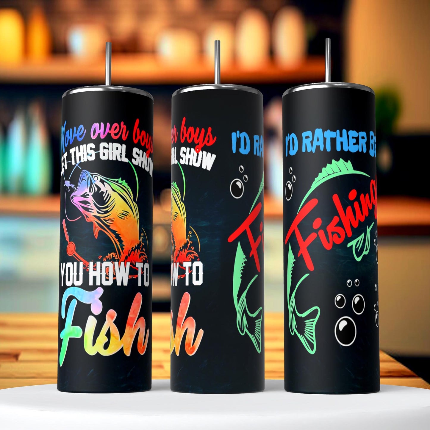 Girl Fishing Tumbler