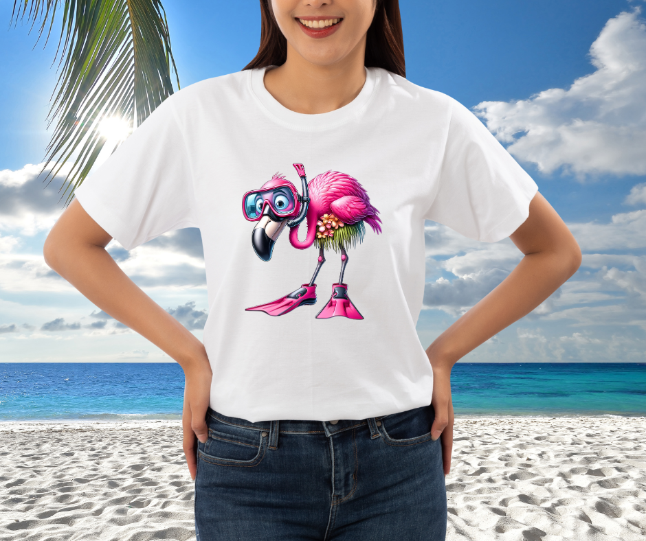 Swimming Flamingo