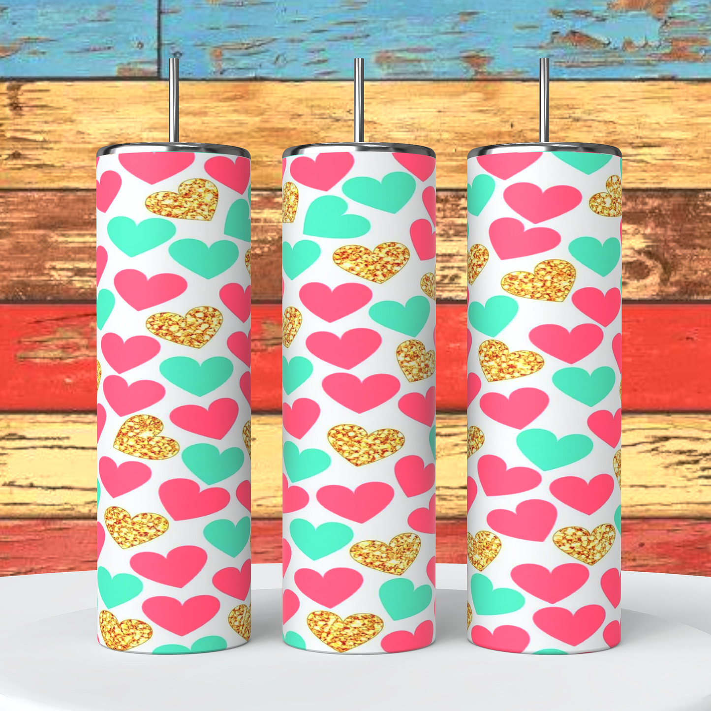 Cute Heart Tumbler