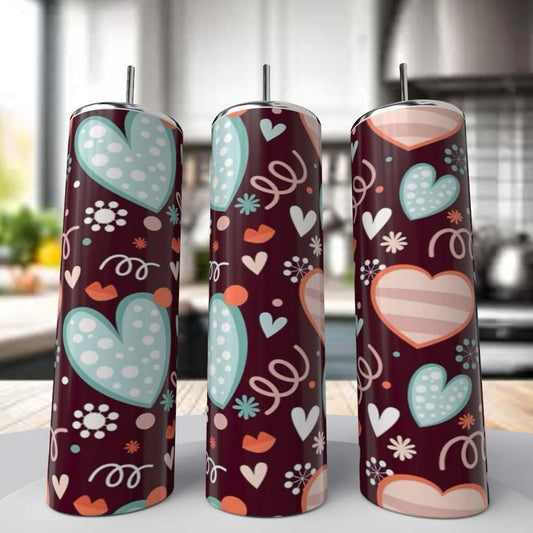 Blue Hearts Tumbler