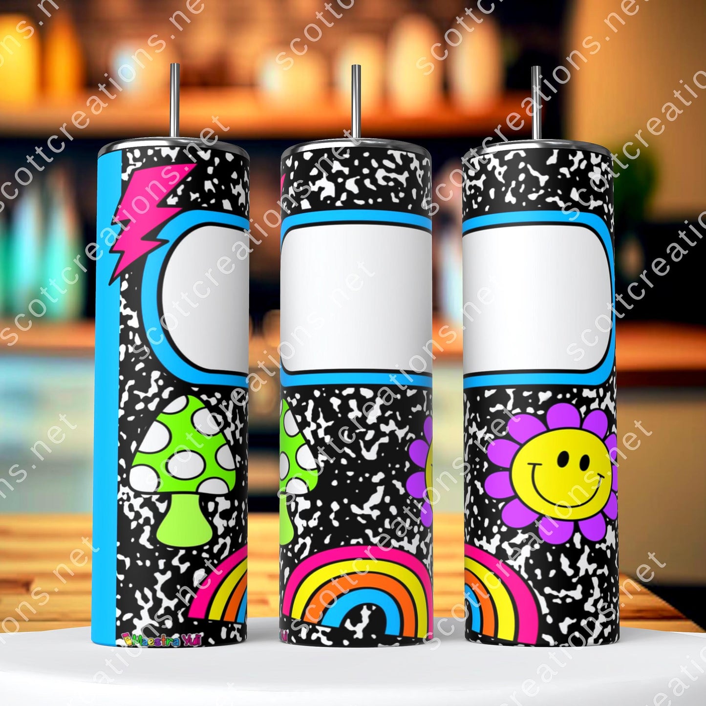 Blue Notebook with Name Tumbler