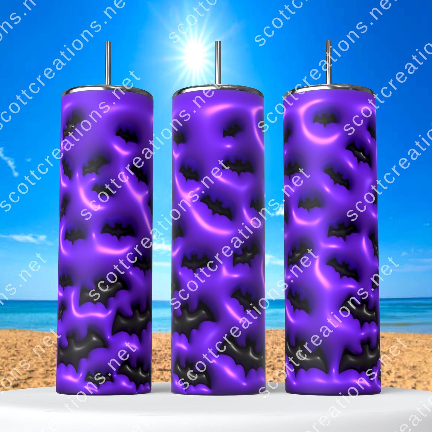 Purple Bat Tumbler