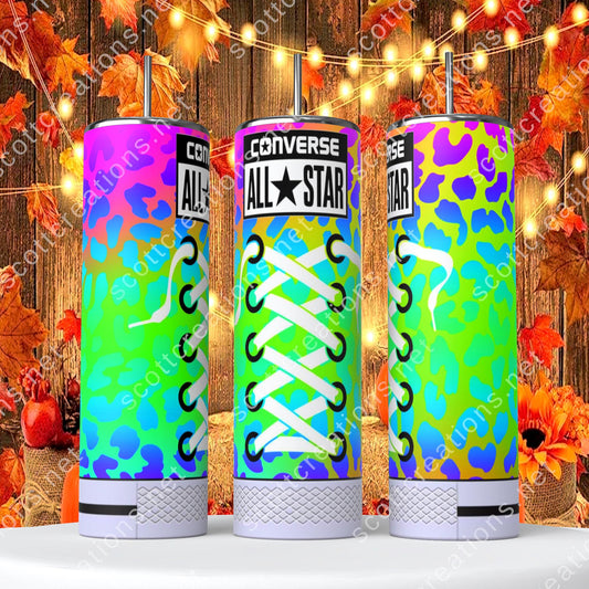 Rainbow Converse Tumbler