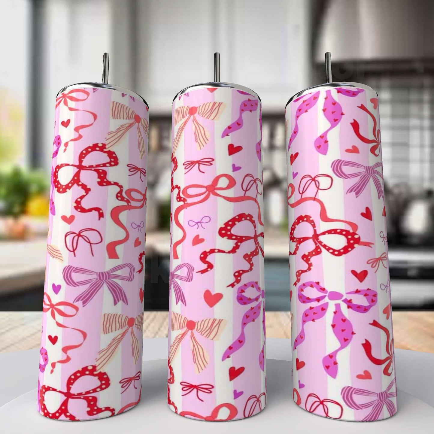 Pink Bows Tumbler