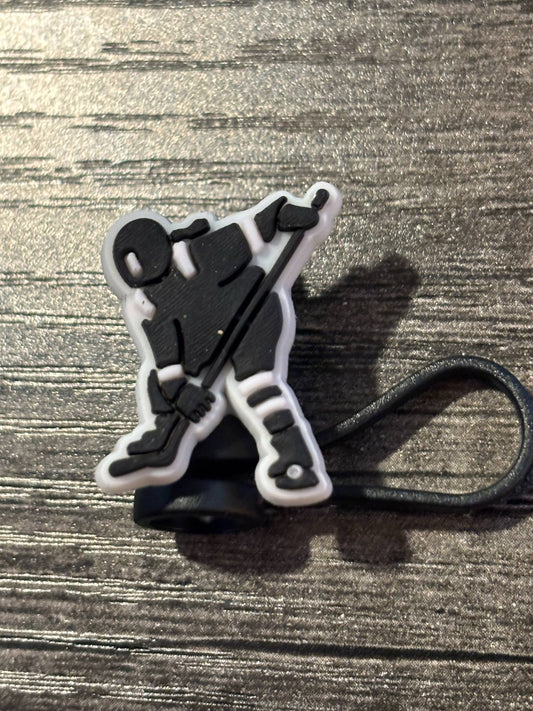 Hockey Player 2 Straw Topper