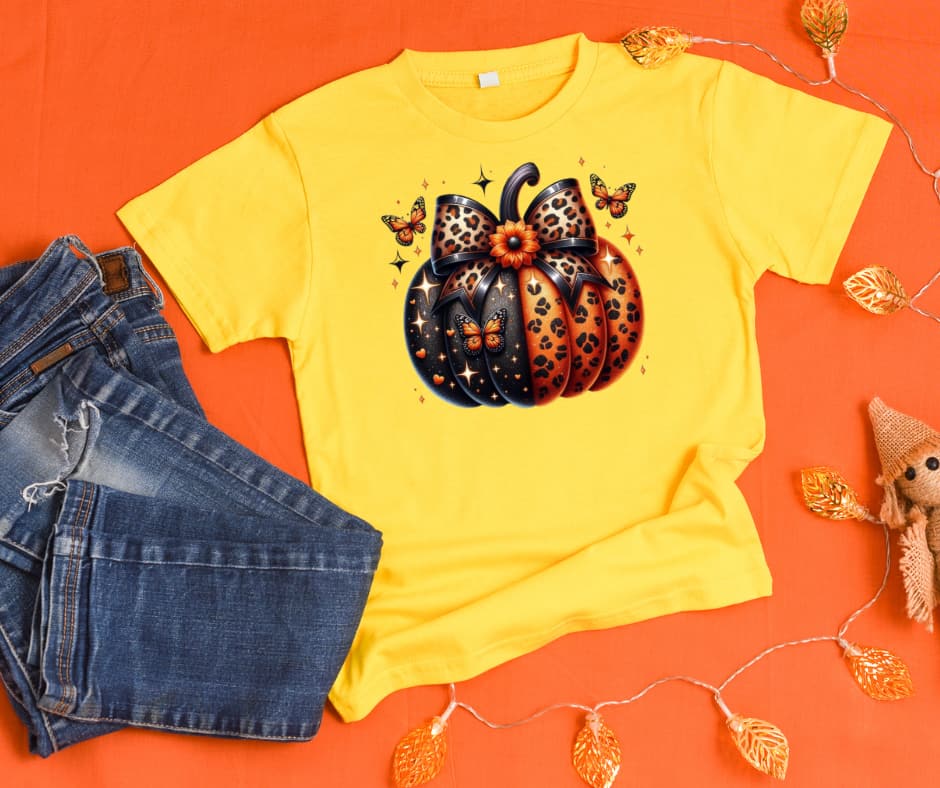 Leopard Pumpkin Bow