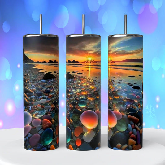 Sunset Rock Tumbler