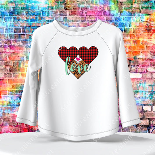 Plaid Heart Love