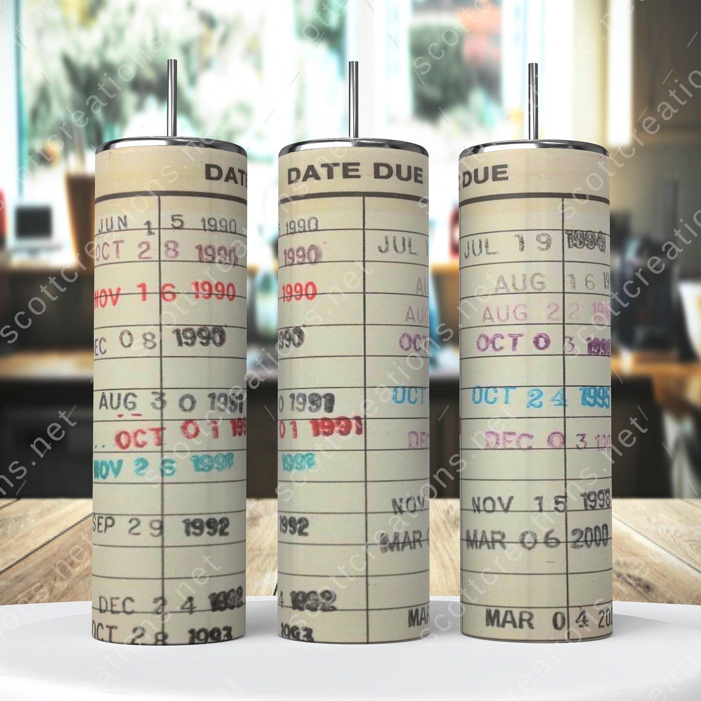 Old Library Card Tumbler