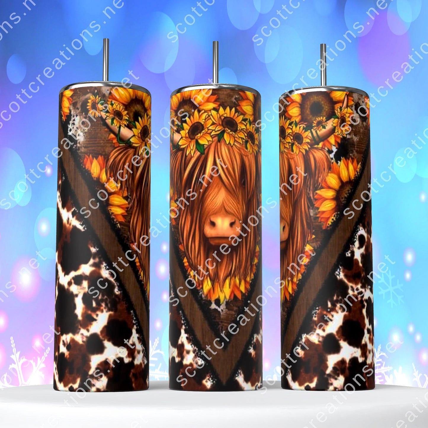 Highland Cow Western Tumbler