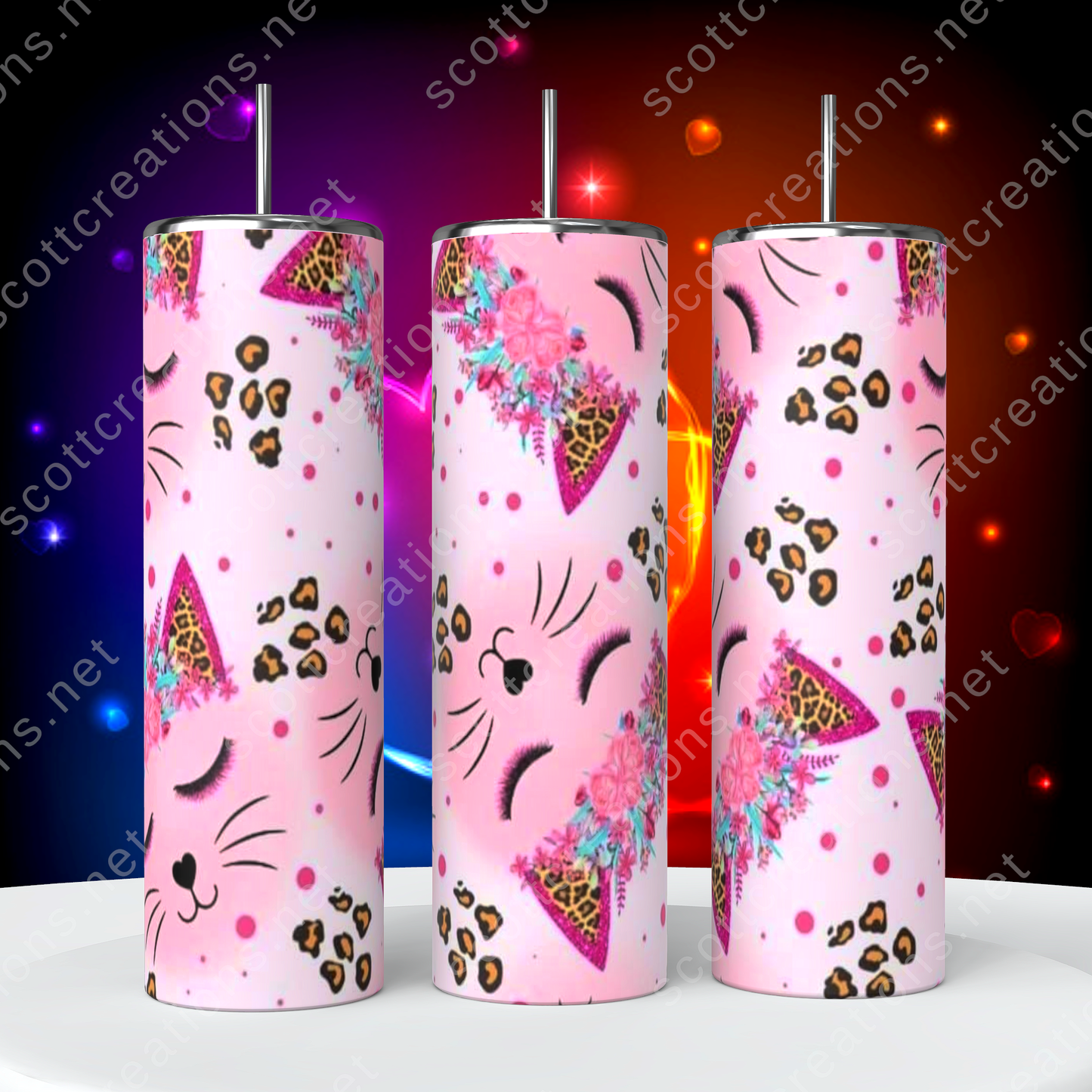 Glitter Cat Tumbler
